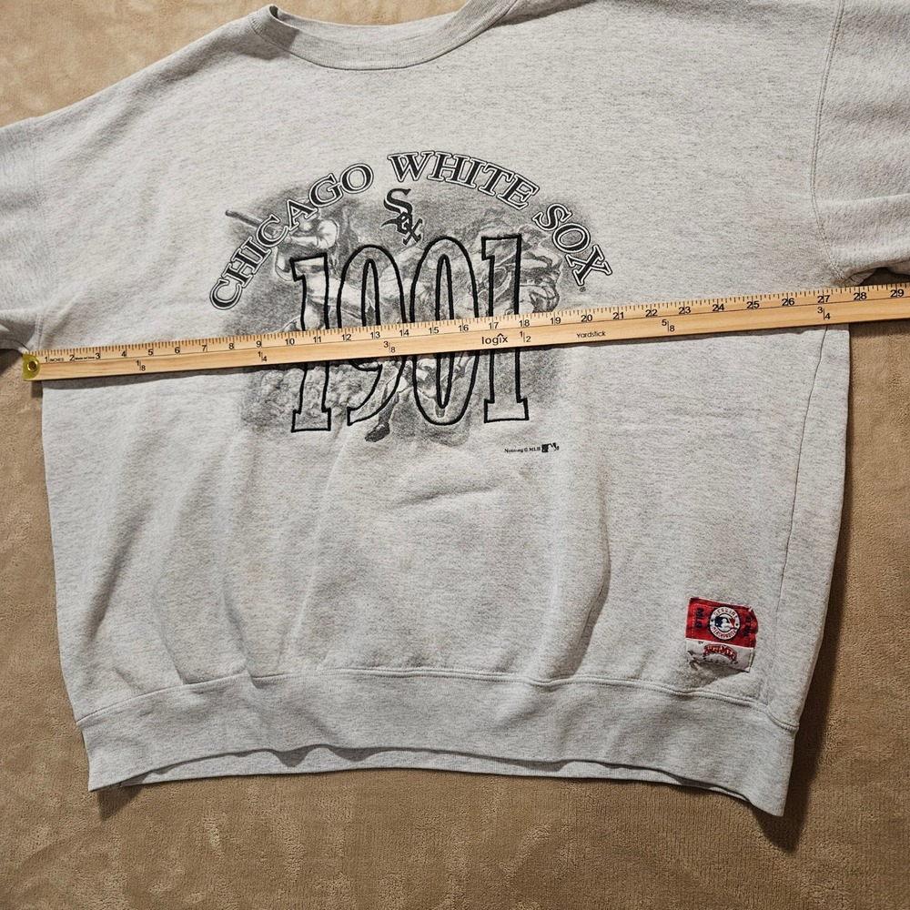 Vintage Chicago White Sox Nutmeg Sweatshirt Mens 2XL Gray MLB 1901 Made in USA - Picture 5 of 14